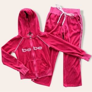 Vintage Y2K 2000s Bebe Velour Tracksuit